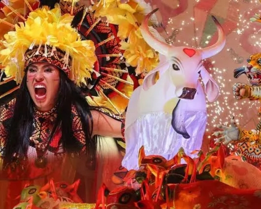 Garantido celebra título com torcida em Parintins e segue em cortejo para festa na Cidade Garantido