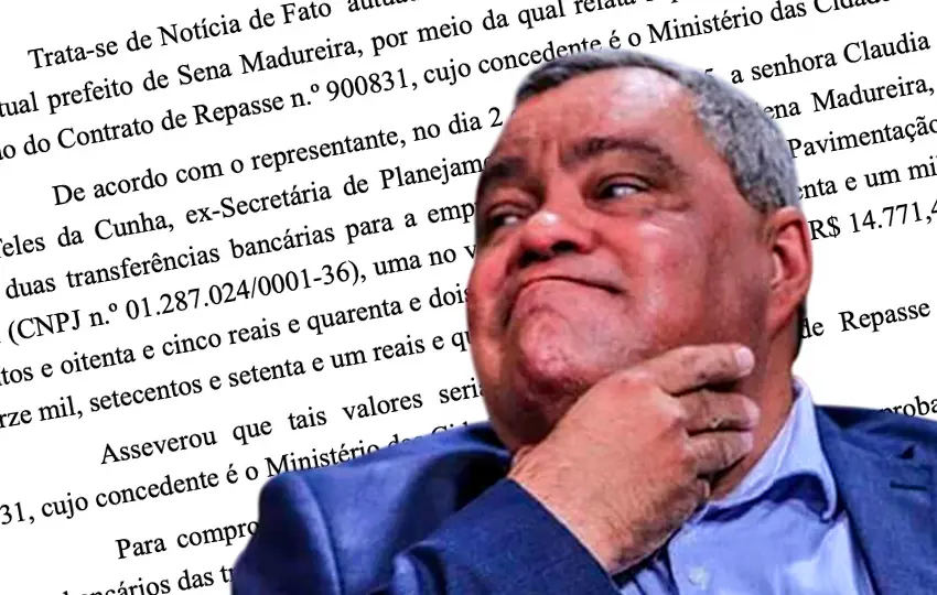 TCU condena ex-prefeito de Sena Madureira por compra irregular de testes da Covid; multa é de R$ 20 mil