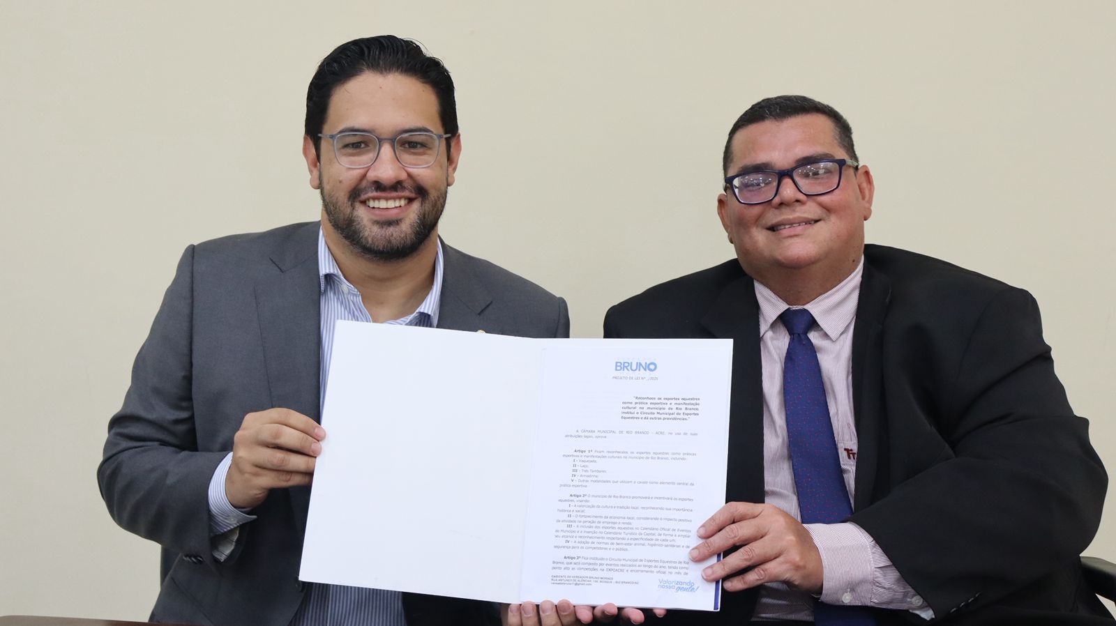 Projeto de lei dos esportes equestres do vereador Bruno Moraes vira referência no Acre e é levado a outros municípios